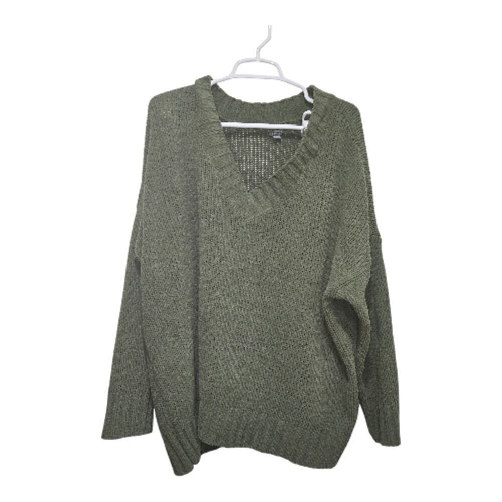 Aerie Chenille Oversized V-Neck Sweater L